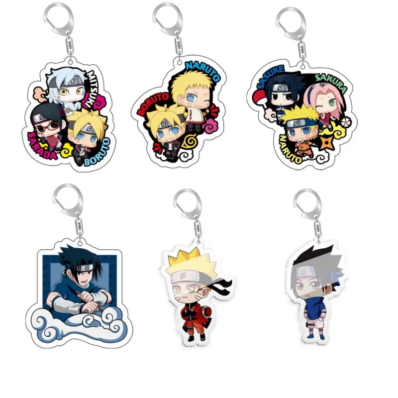 Llavero de acrílico Naruto Ninja Warrior, colgante de bolsillo, decoración portátil para bolsos, accesorio para fans, regalo de colección, luchador oriental