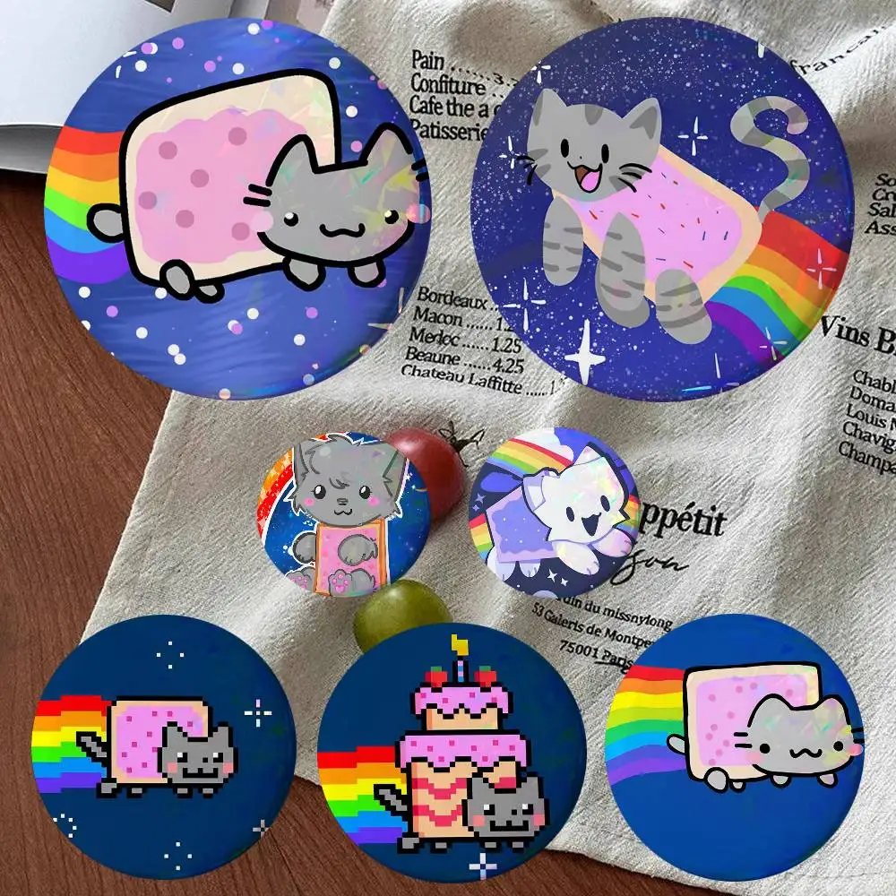 Nyan Cat Round Badges Can Be Used To Decorate Clothes And Backpack Pins