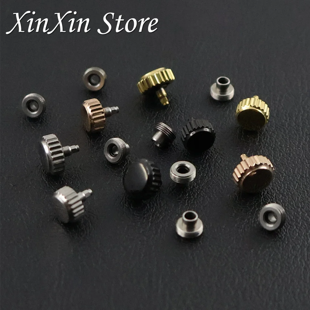 Screw-in NH35 Watch Parts Log Case Crown S Watch Crown Engraved Signed \'S\' fits NH34 NH35 NH36 Movement Lnclude Crown Tube Stem