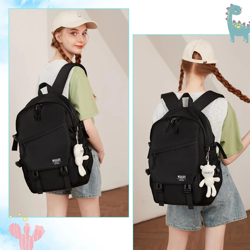 Caoroky Knight College حقيبة ظهر للكمبيوتر المحمول للرجال والنساء 3 قطع مجموعة حقيبة كتب كبيرة حقائب ظهر مدرسية مع حقيبة غداء مقلمة مضادة Th