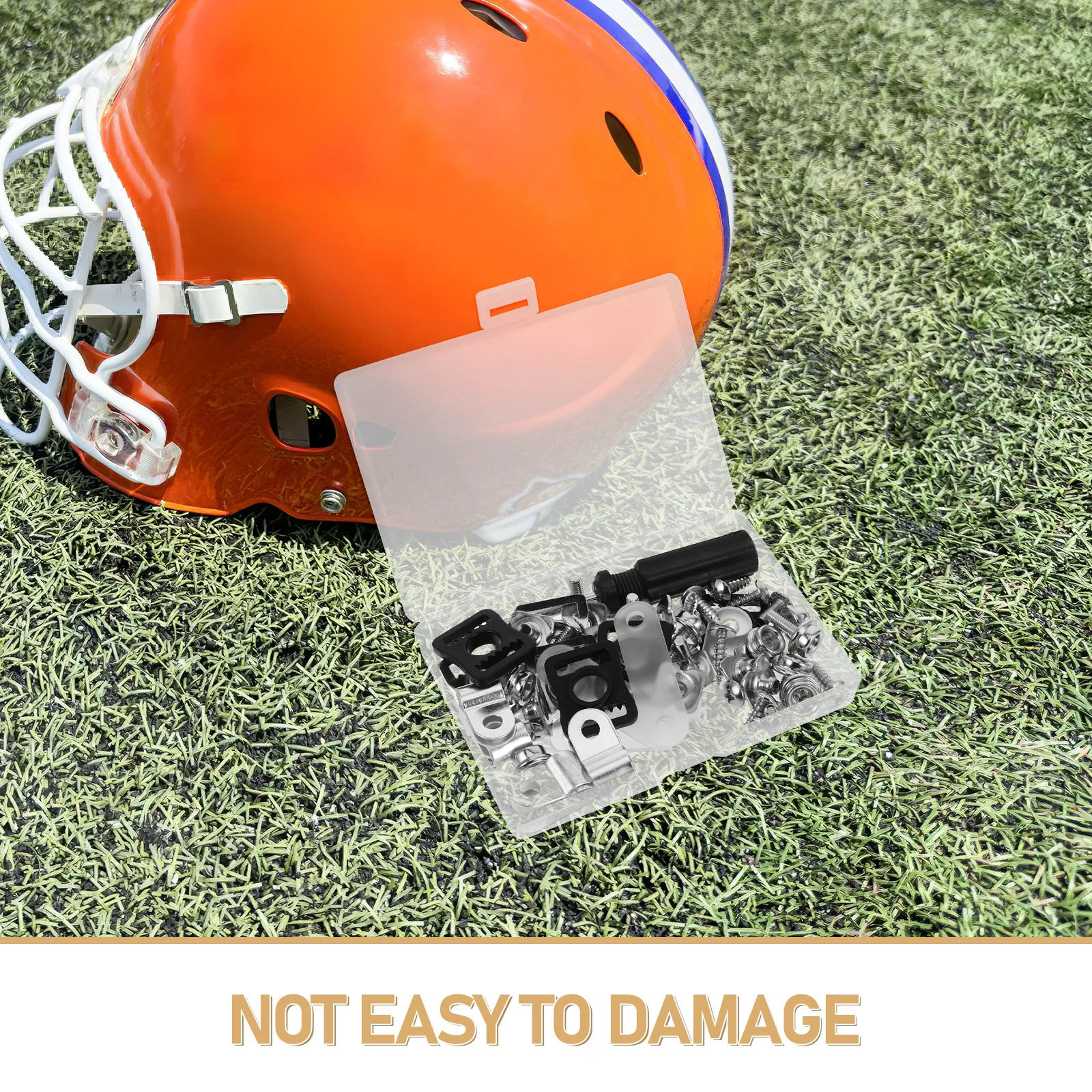 57pcs Hockey Repair Kit Includes R-Shape Visor Clips Screws Nuts Chin Strap Adapter For Football Baseball Softball Youth