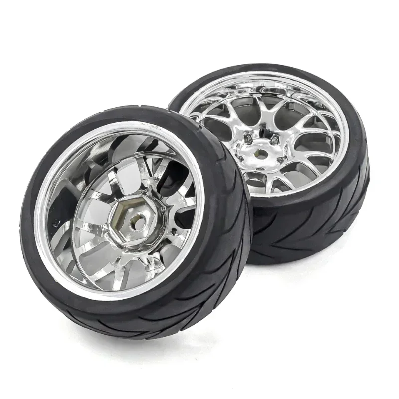 

4PCS 66mm 1/10 On Road Tires & Wheels Rims 12mm Hex Hub for Redcat HPI Tamiya Exceed RC Touring Car HSP 144001 94123 94122
