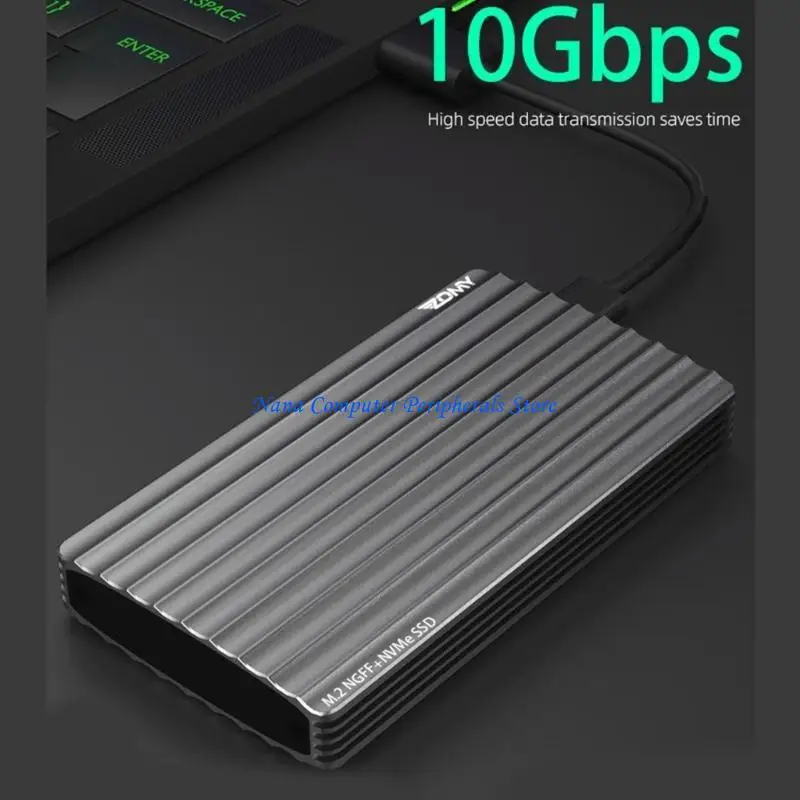 Protocolo doble F68C M.2 Caso SSD NVME 10GBPS USB3.1 Gen2 NVME Cubro NGFF