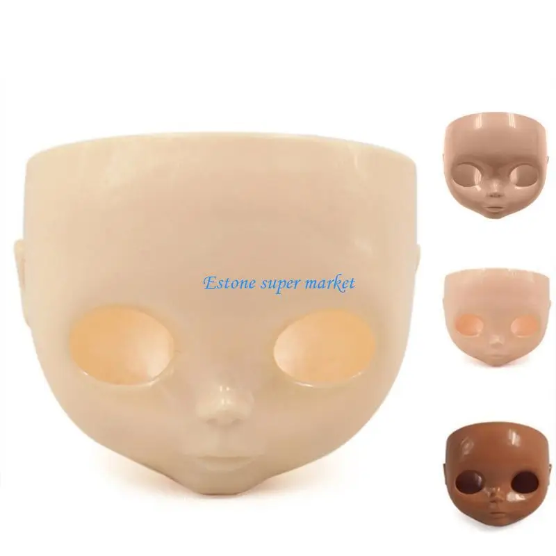 

090B Fashion for Doll Face Plate Faceplate Backplate with Screws for DIY 12" for Doll White Normal Black Tan Skin