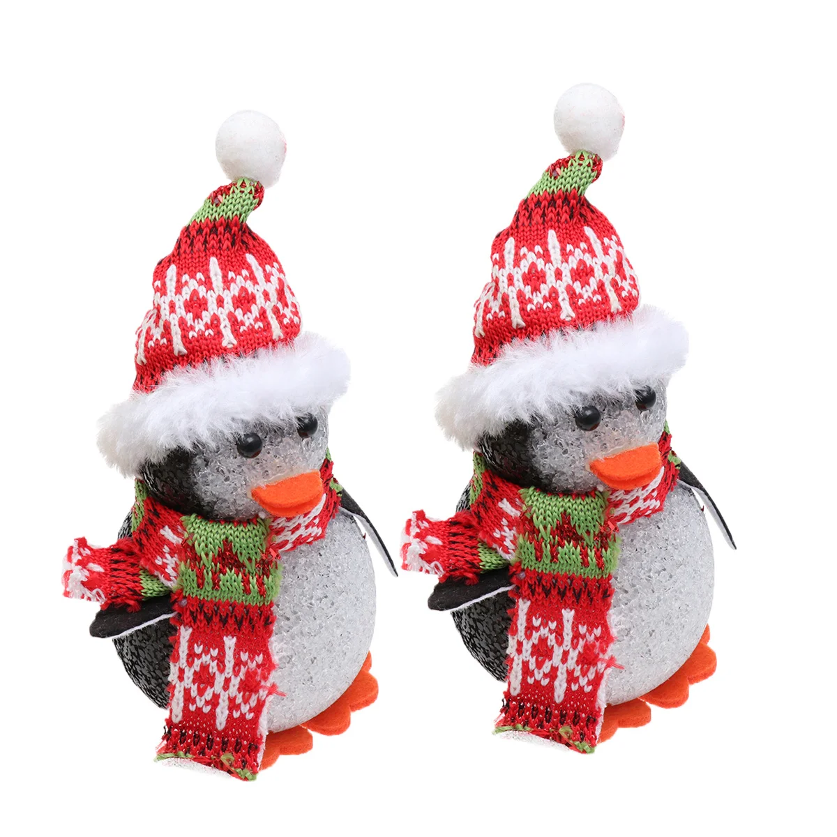 2 قطعة عيد الميلاد البطريق مصباح LED ضوء الليل لغرفة النوم المنزل الحمام غرفة ديكور لينة توهج سطح المكتب الضوء المحيط