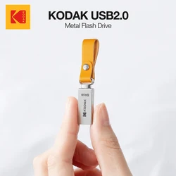 Kodak mini unidade flash usb pendrive u disco memória vara 128gb 64gb 32gb chave de armazenamento usb para pc com pulseira de couro presente