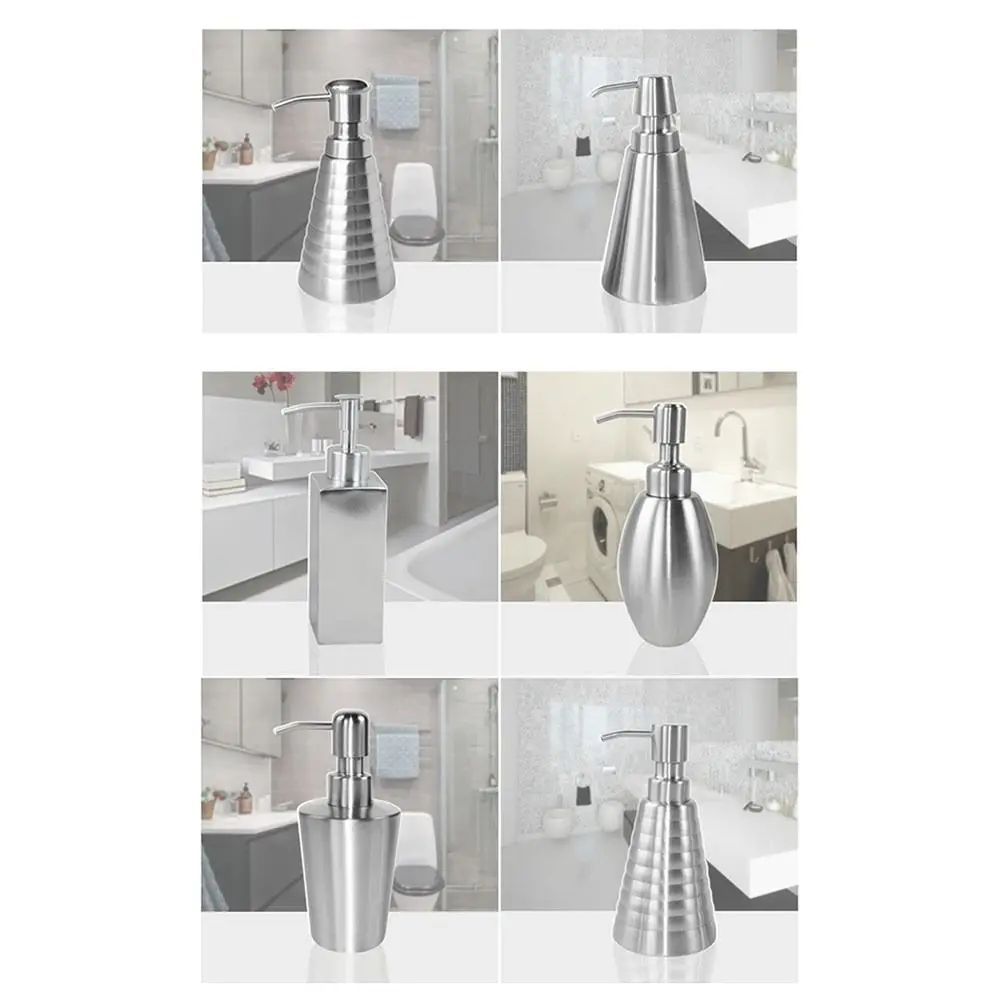 Fashion Stainless Steel Soap Pump Head Replaceable Reusable Shampoo Pump Tube 28 Thread Liquid Soap Dispenser