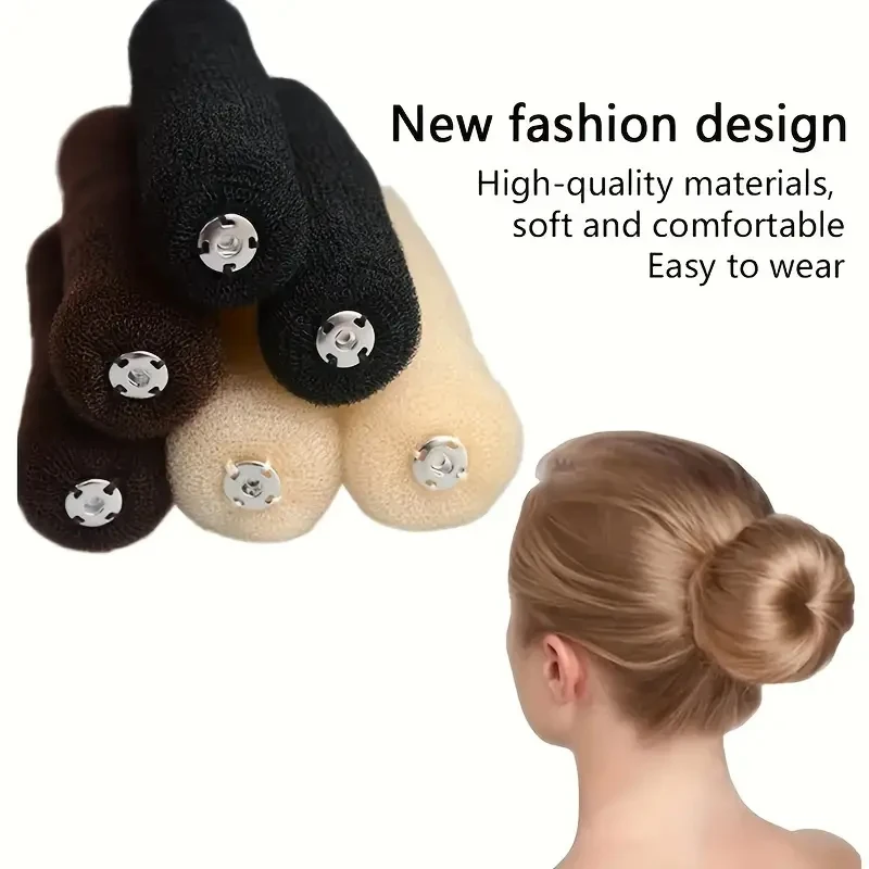 2pcs, Ring Bun, Magic Hair Styler, Donut Ring Styler for Women and Girls, Hair Shaper, Suitable for Thick and Long Hair