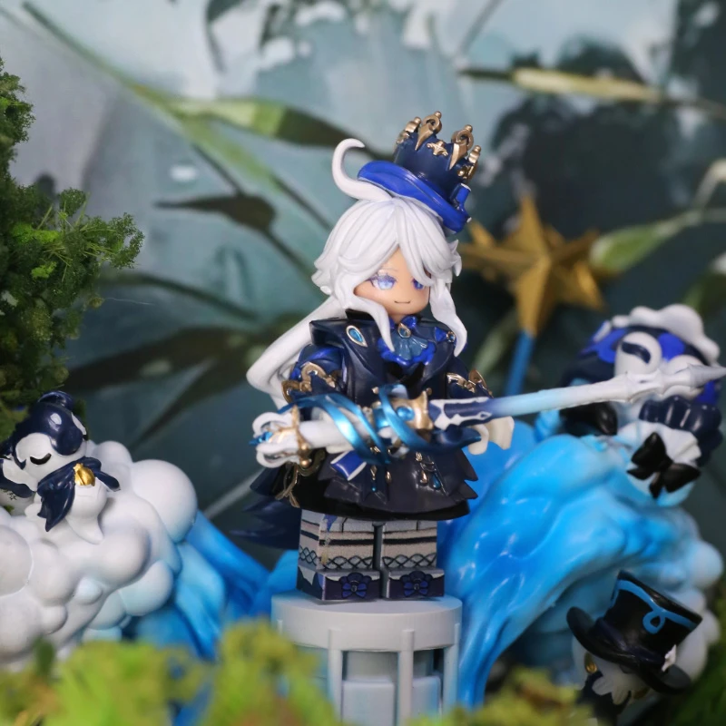 Genshin Impact Anime Figure 5cm Furina Cute Plastic Model Building Blocks Collectible Advanced Statue Toy for Gifts