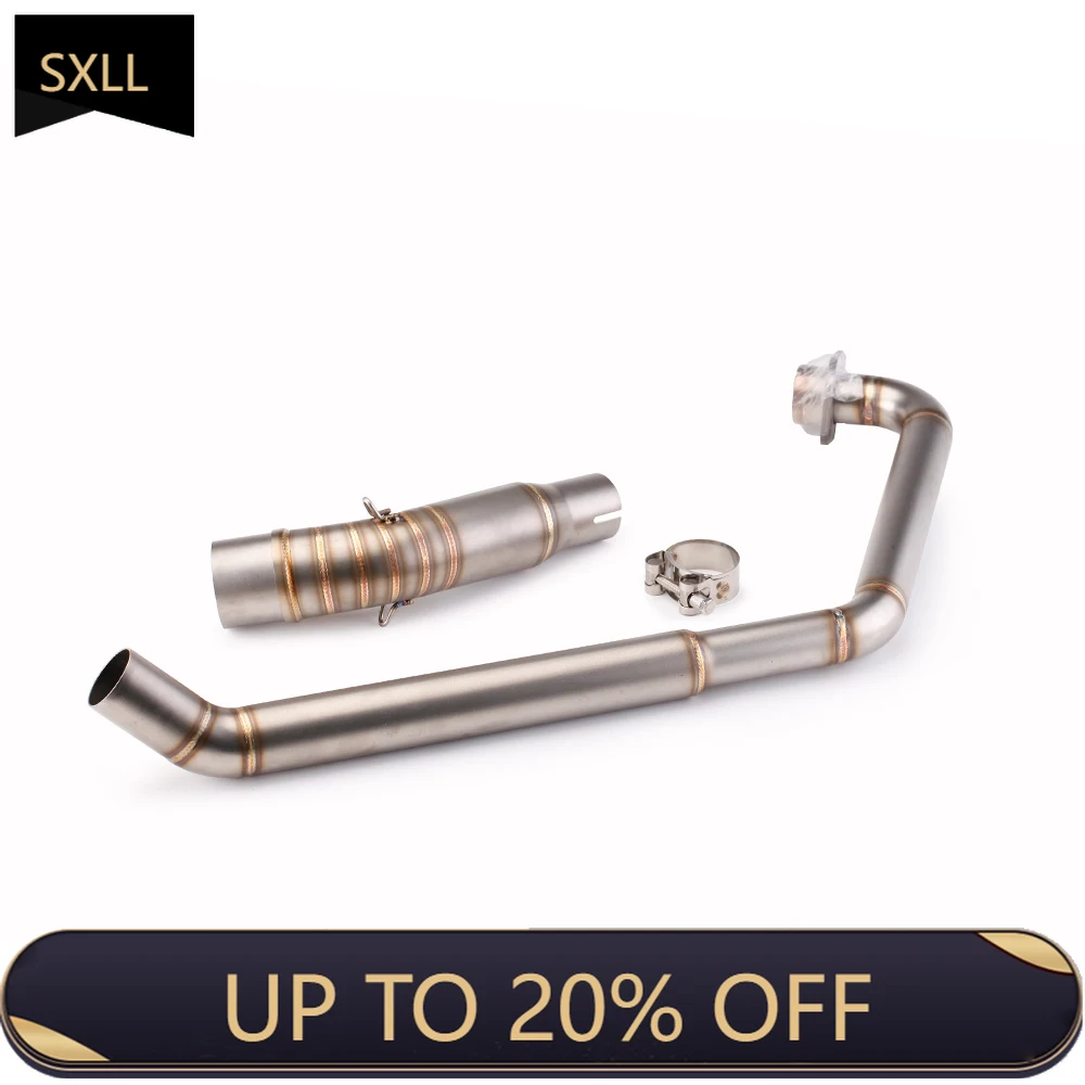 

SXLL For CBR150 CBR150R CB150R CBR Bicycle elbow Moto exhaust modification Front middle connecting rod pipe connection