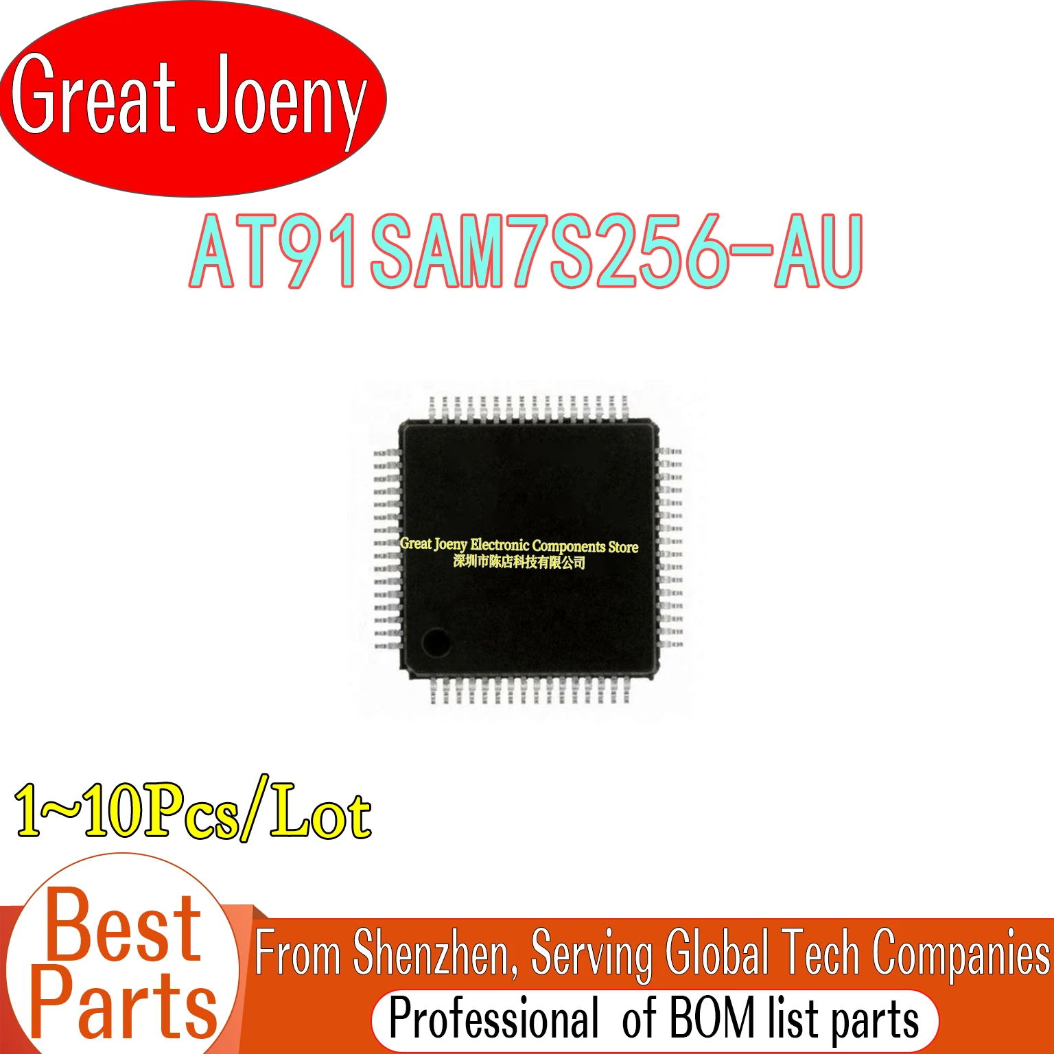 

(1-10 Piece)100% New AT91SAM7S256 AT91SAM7S256-AU IC MCU Chipset LQFP-64
