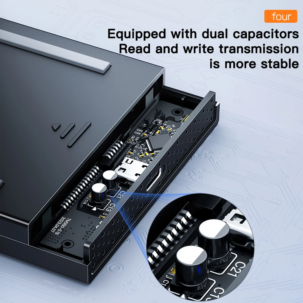 Meetiger 2.5 Inch External Hard Drive SATA SSD Hard Drive Case 5/6Gbps Speed Type-C HDD Case Adapter Mobile External Housing