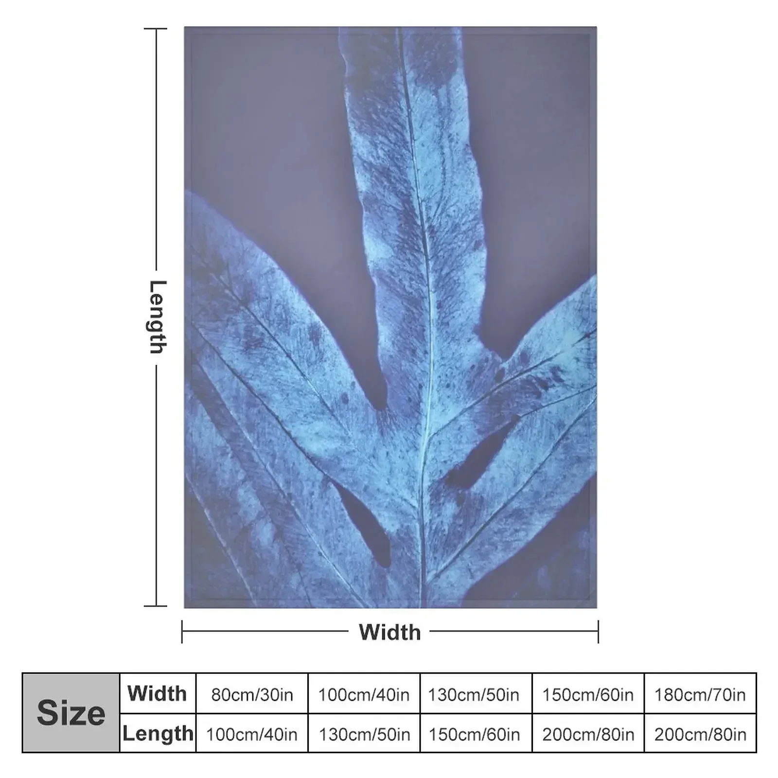 Cold Winter 2021 Fern Throw Blanket couch cozy soft plush fuzzy picnic outdoor blanket