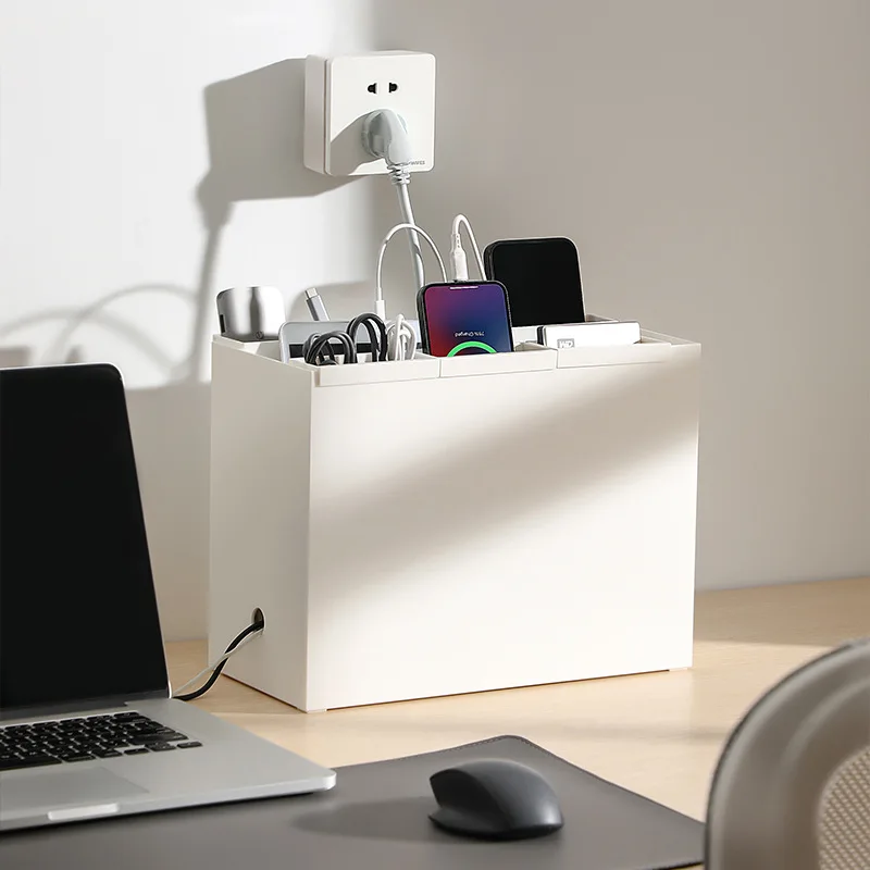 Data Cable Storage Box Wire Organizer For Desktop Drawer Dormitory Power Cord Management Cable Household Wire Sorting Container