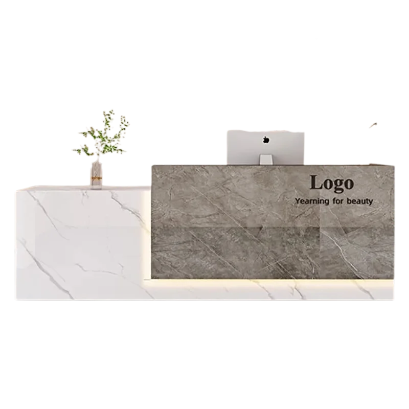 Versatile Storage Desk Table Trendy Glamour Exquisite Premium Reception Desk Nordic Fashion Rezeptionstheke Office Furniture
