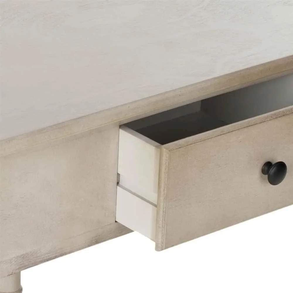 American Homes Collection Gomez Vintage Grey Corner Table