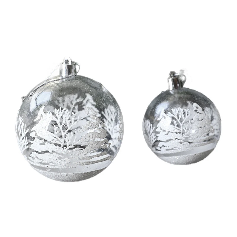 6 pezzi pendenti con palline di natale da neve trasparenti per la decorazione dell'albero di natale palline trasparenti ornamenti appesi decorazione di natale