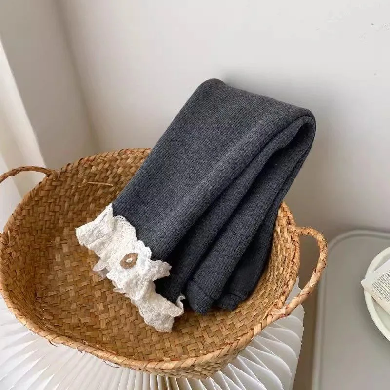 2025 الخريف الشتاء الفتيات طماق ضئيلة الدفء رشاقته السراويل الدانتيل السراويل مريحة موضة جديدة 7 إلى 12 سنة ملابس الأطفال #3