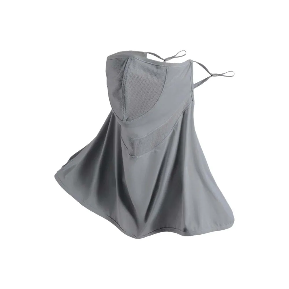 

Ice Silk Neck Sunscreen Mask Thin Solid Color Face Sun Protection Elastic Lightweight Breathable Sunshade Mask School