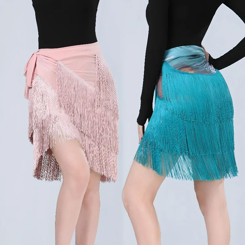 

Модная женская одежда, платье для латинских танцев, полуюбка, новое платье для взрослых, полуюбка, женские брюки, короткая юбка, полотенце с бахромой на бедрах