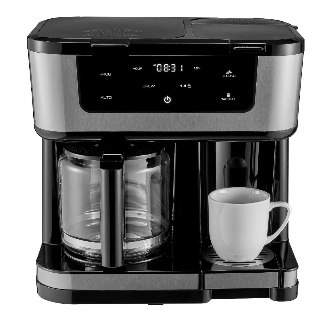 

Side by Side Single Serve 12 Cup Coffee Maker