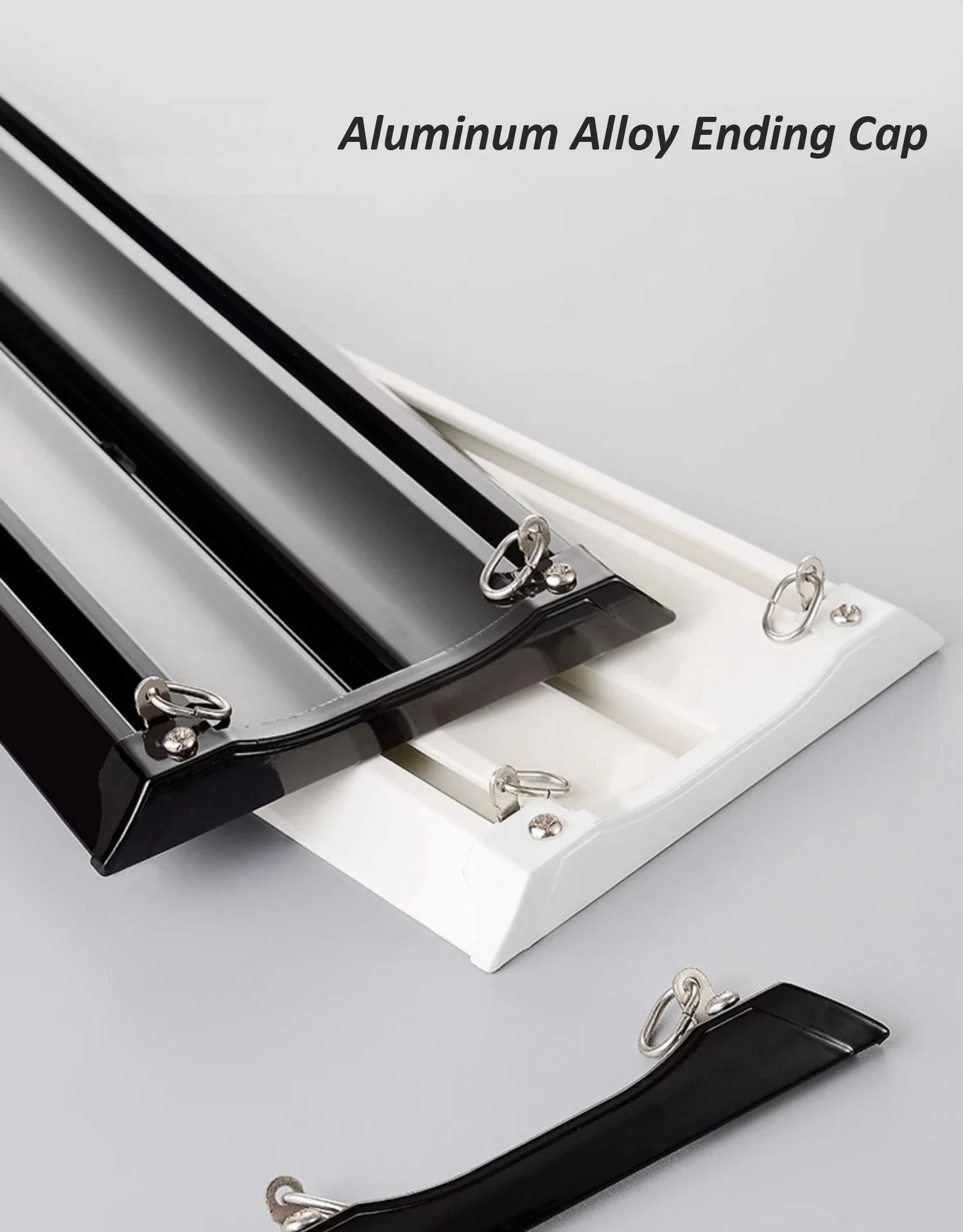 fy-Ultra V-Shaped Black Double Curtain Track Aluminum Alloy Silent Slide Rail Ceiling Mounted 4 Wheels Pulleys for Bay Window