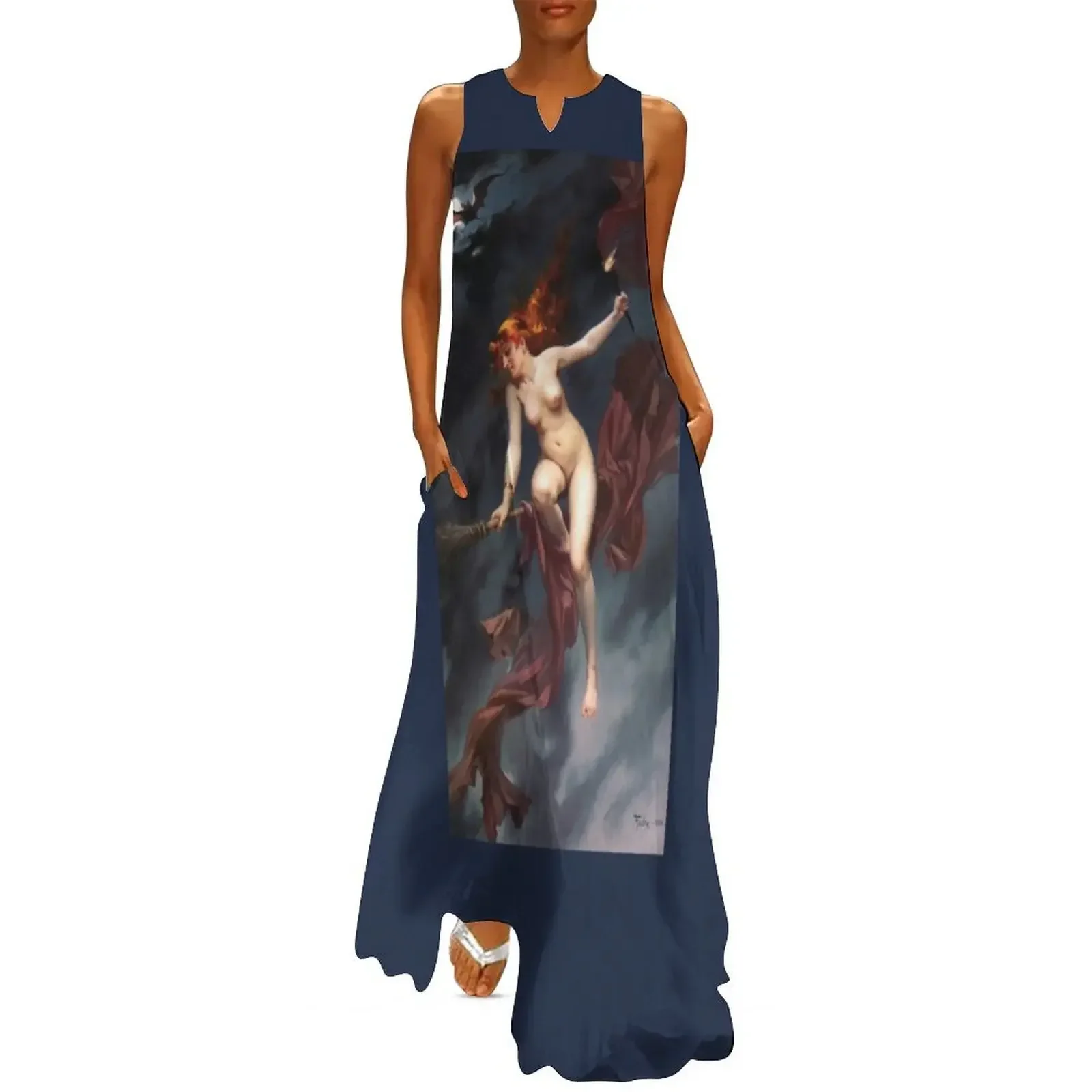 

Festival of the Witches (1880) Luis Ricardo Falero Long Dress Women's long dress Dress