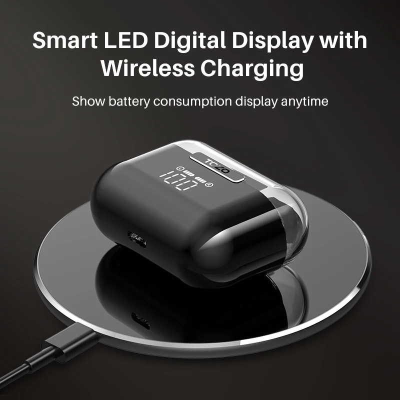 TOZO T18 Bluetooth 5.3 Fones de ouvido, fones de ouvido esportivos sem fio, fones de ouvido com redução de ruído, IPX7 Waterproof Earbuds