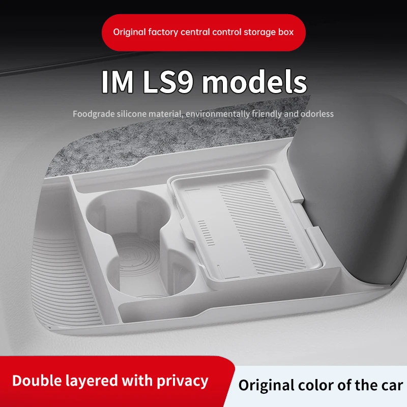 Geeignet für 26-Modelle von Im Ls9, Aufbewahrungsbox unter der Mittelkonsole, Organizer, Autozubehör mit unterem Fach, Brillenetui,