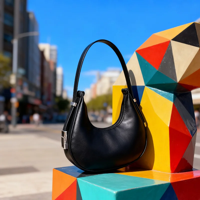 

Brand Crescent Moon Bag French Fashion Women' Handbag High-end Simple Dumpling Bag Solid Color Zipper Wallet Casual Underarm Bag