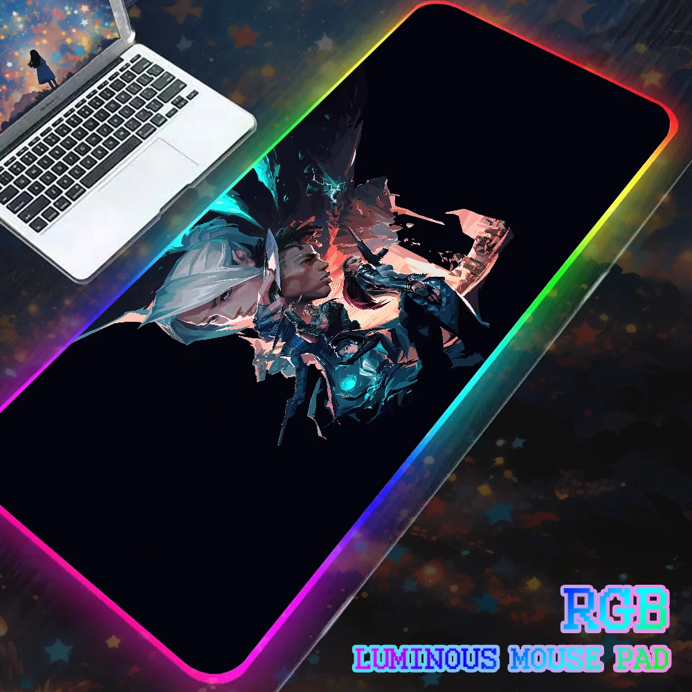 Custom Valorant Mousepad Non-slip Lockedge Office Student Gaming Thickened Large Writing Pad Cushion wireless keyboard mouse pad