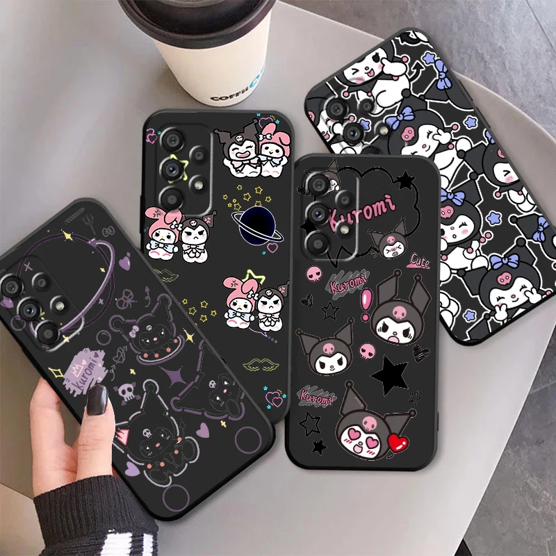 

Cinnamoroll Sanrio Kuromi For Samsung A53 A52 A33 A32 A51 A71 A21S A13 A73 A55 A22 A23 A35 A72 A54 A12 5G Black Soft Phone Case