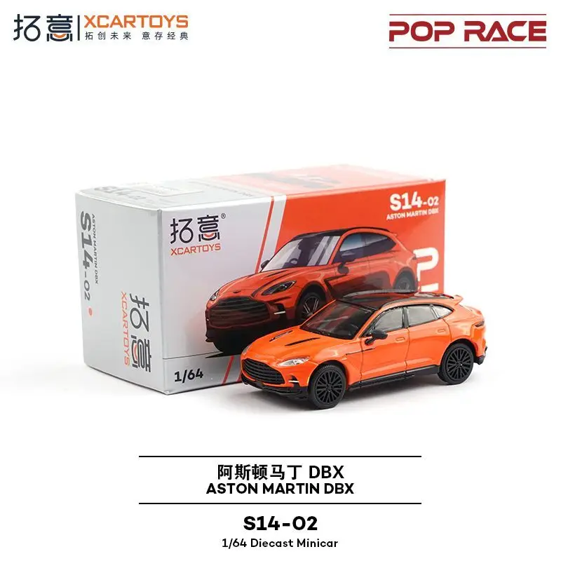 

Xcartoys POPRACE 1 64 Aston Martin DBX Orange Alloy Supercar Model Diecast Toy Collection