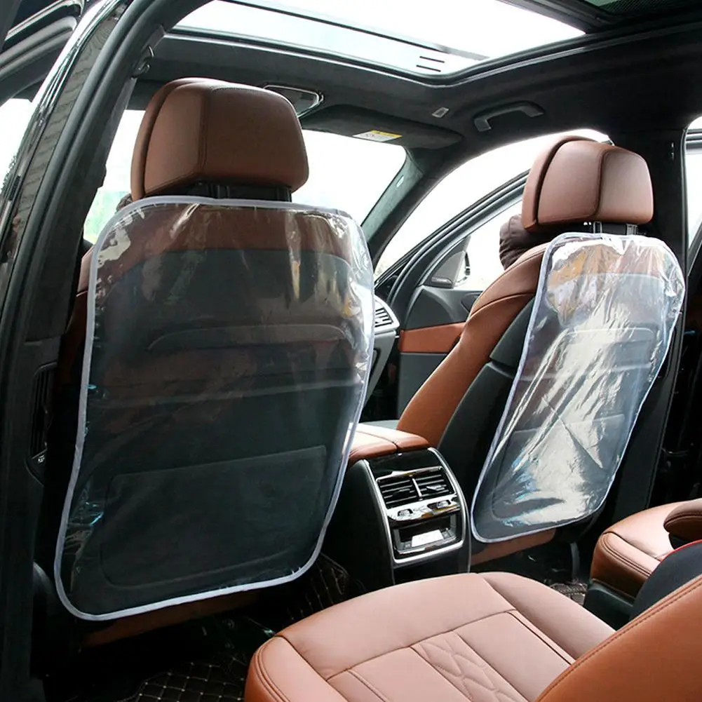 Protector de cubierta trasera de asiento de coche para niños, alfombrilla para patadas de bebé de barro, fundas de asiento limpio, alfombrilla para patadas de automóvil, acceso P6C5