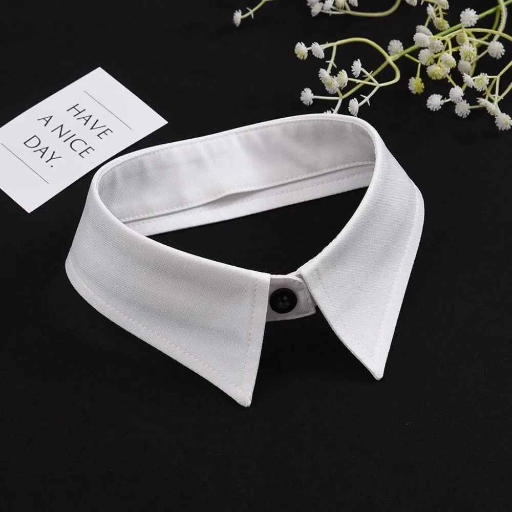 

Elegant White Black False Wrist Cuffs Polyester Black Button False Collars Detachable Costume Accessory Shirt False Simple Cuffs
