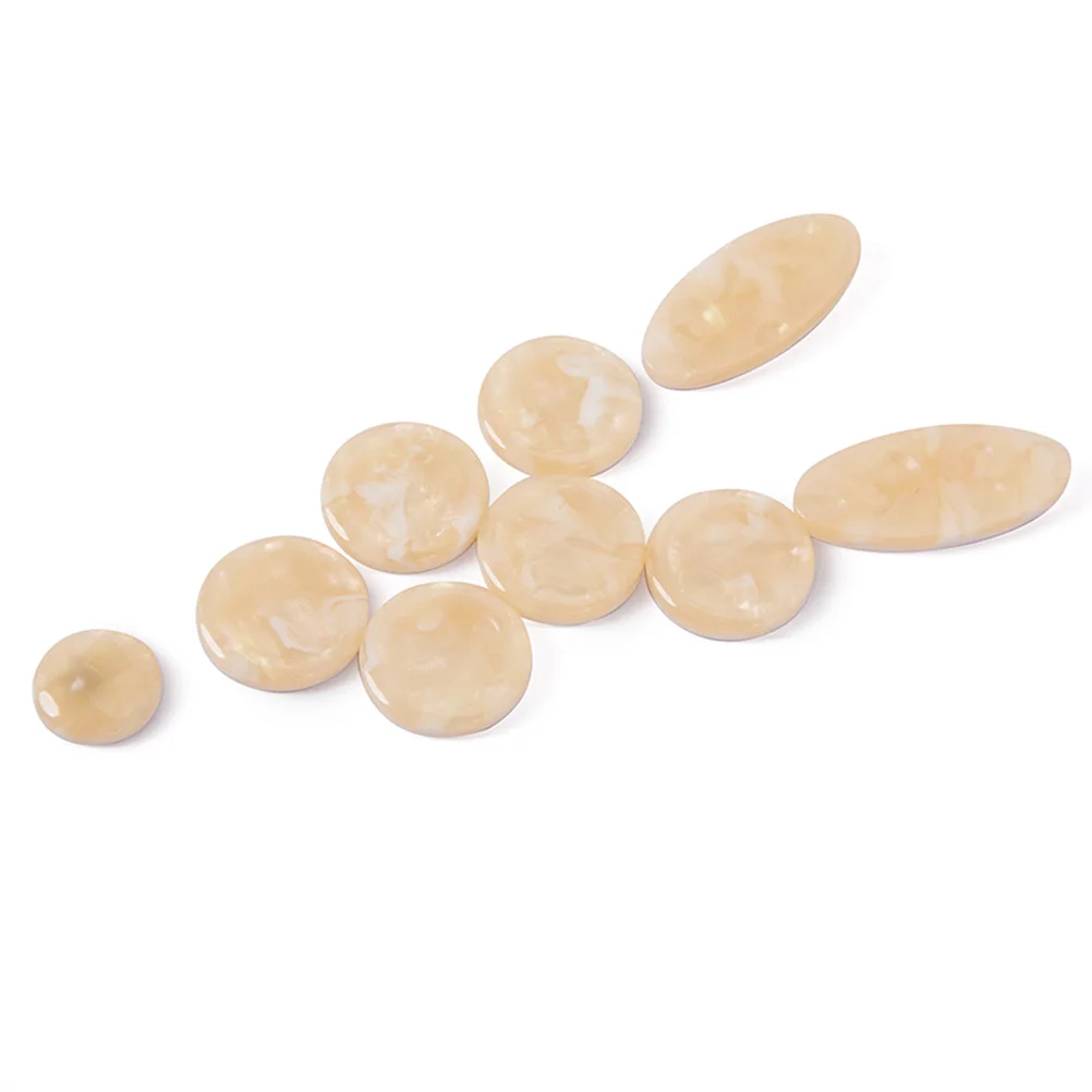 

9Pcs Saxophone Key Button Set Light Yellow Shell Key Buttons Suitable for Alto Tenor Soprano Saxophone Parts Accessories