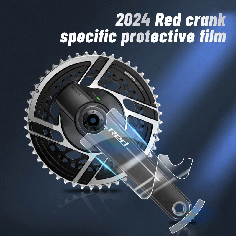 2024 RED Crank Protective Film Road Bike Special Crank Guards Protective Film Anti-collision Bicycle Crank Stickers Bike Sticker