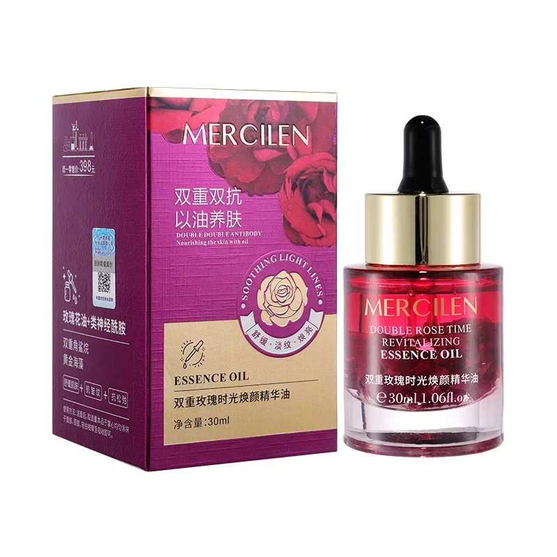 Double Rose Time Revitalizing Essence Oil 30ml Anti-wrinkle Nourishing Moisturizing Soothing Improve Dullness Brighten Skin Care