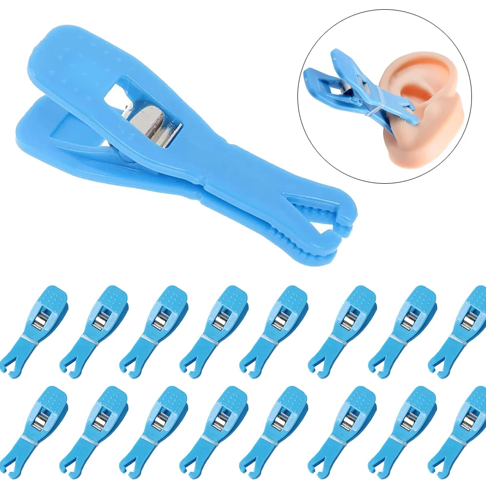 Disposable Triangle Body Piercing Needle Slot Forcep Clamp Piercing Clip Forceps Ear Nose Lip Navel Piercing Supplies Blue Plier