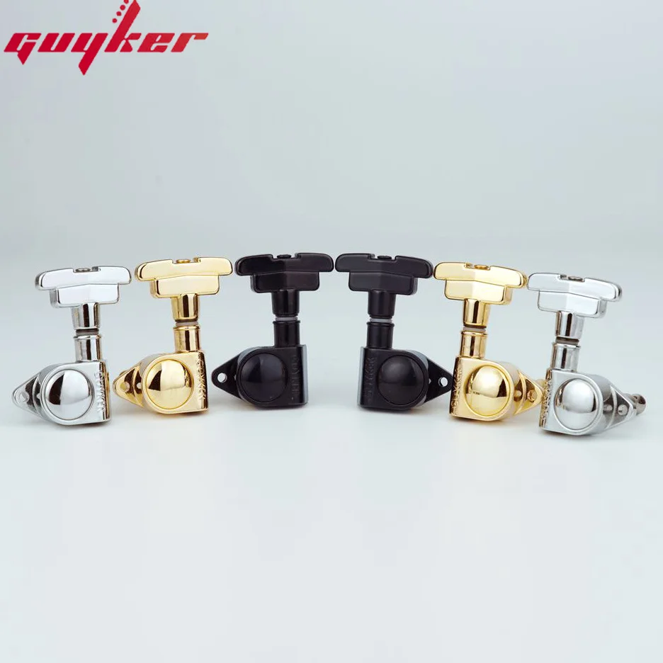 GUYKER 3R3L Guitar Tuning Pegs Tuner Machine Heads Art Deco Rotomatic Imperial Style Head