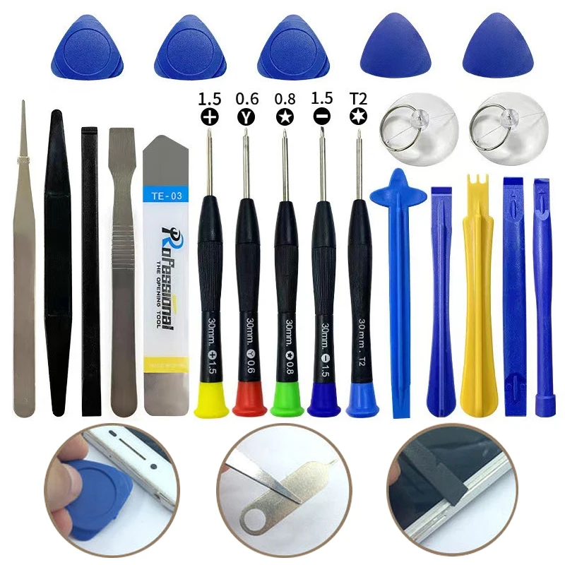 3 Sets 22 In 1 Phone Repair Tool Kit Multi-functional Hand Disassembly Maintenance Tools For Mobile Phone Tablet Laptop PC