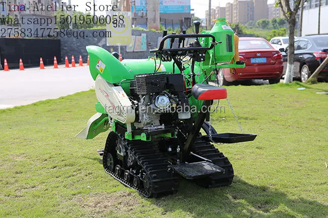 4LZ 0.6 Full Feeding Type Paddy Grain Silage Wheat Rice Harvest Machine Mini Rice Combine Harvester Rice Reaper