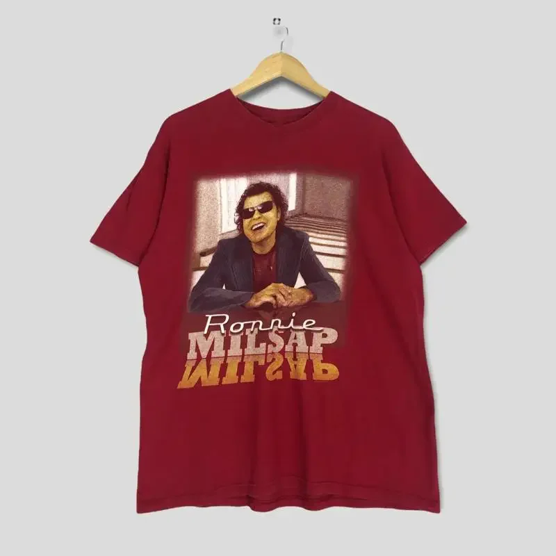 Ronnie Milsap American Country Music Red Cotton T Shirt All Size Mc120