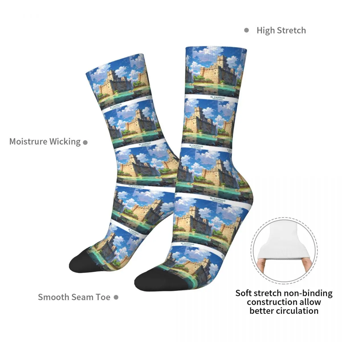 El Castillo, Nicaragua Socks Harajuku High Quality Stockings All Season Long Socks Accessories for Unisex Birthday Present