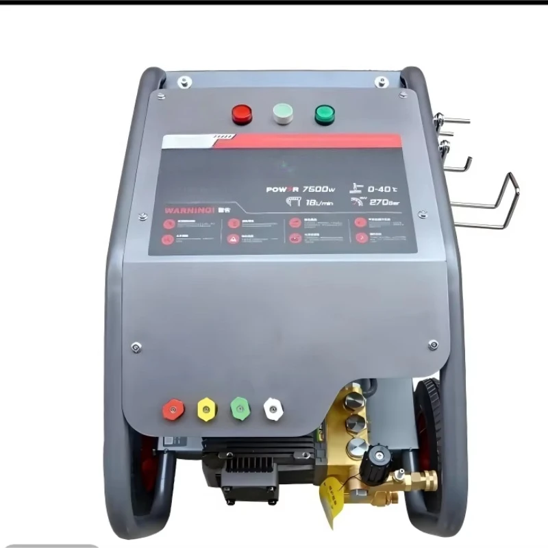 Industrial high-pressure cleaners are equipped with special nozzles for municipal departments to remove graffiti