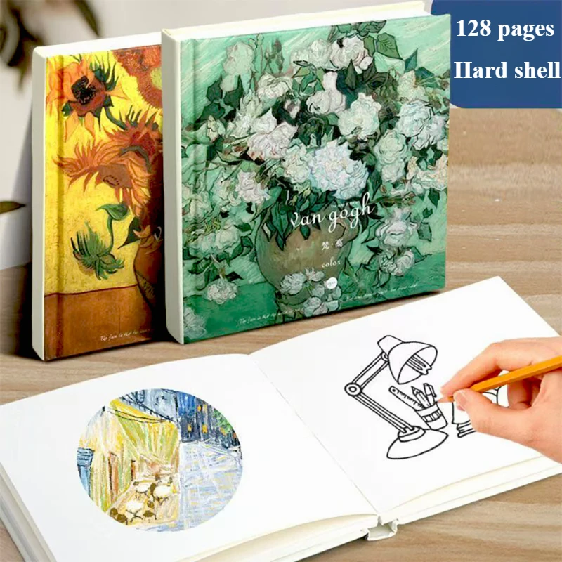 

64 Sheets/128 Pages Square Thickened Paper Sketchbook for Drawing Sketch Writing Suitable for Children Adult Beginner Artists