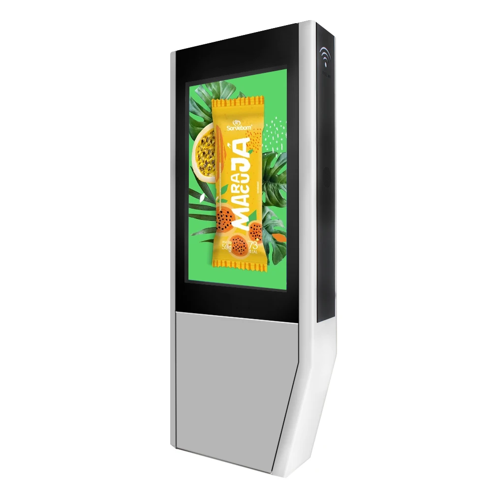 

43/55/65" Outdoor Digital Signage 4K LCD 2500-3000 Nits IP65 Rated Interactive Display for Transportation Hubs