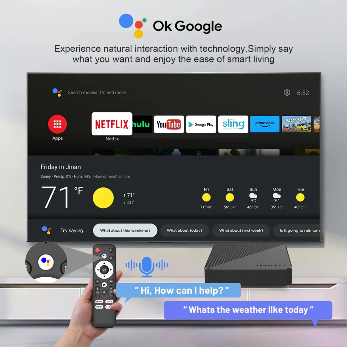 Android 14 TV Box Mortal T1S Wifi6 Smart 4K المسرح المنزلي Free Live TV Set Top Box AllwinnerH313 Netflix YouTube 100M Bluetooth