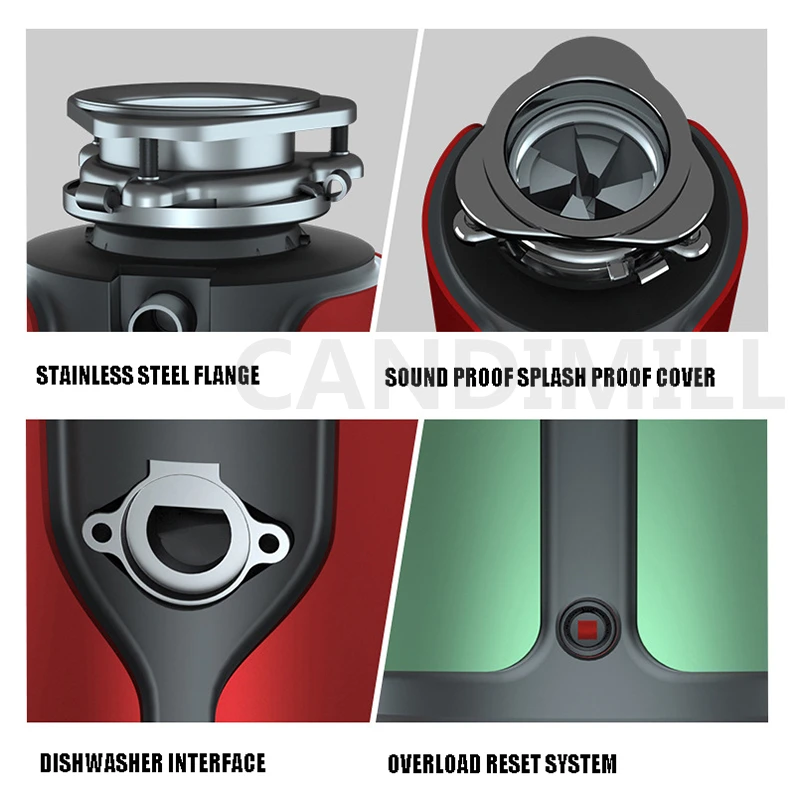 220 فولت التخلص من القمامة الغذاء التخلص من النفايات المطبخ بقايا القمامة المعالج المجاري التخلص من القمامة كسارة طاحونة