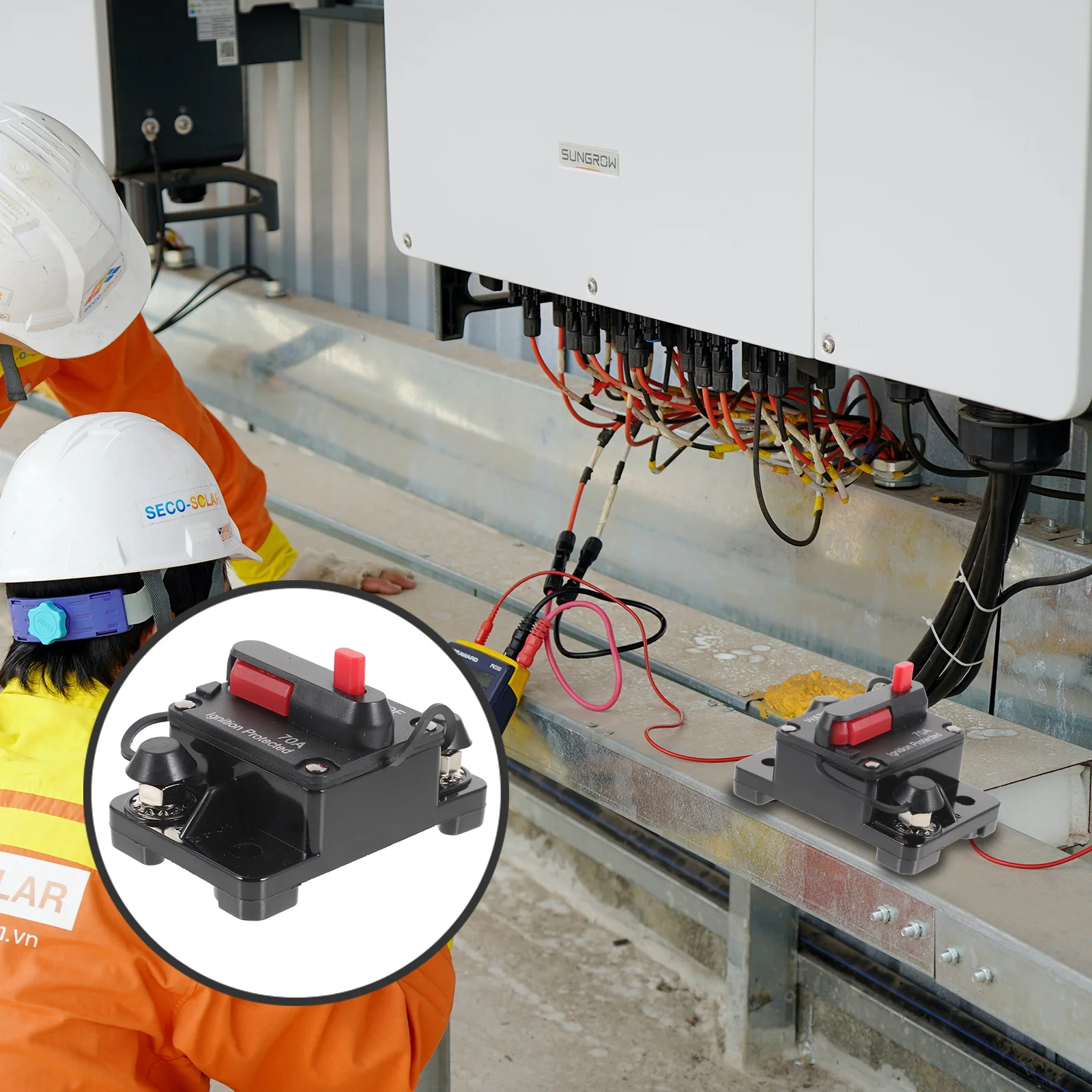 

Circuit Breaker 70A 12V~36V Auto Reset Waterproof Fuse For Car Truck Rv Marine Trailer Inverter Panel Mount Dust Proof Mini